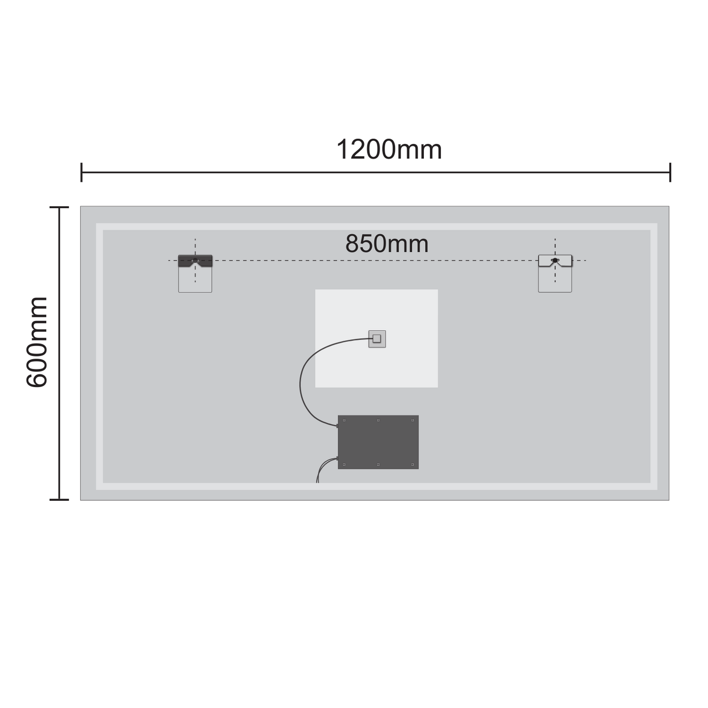 Miroir Rectangulaire LED Houston - 120 cm
