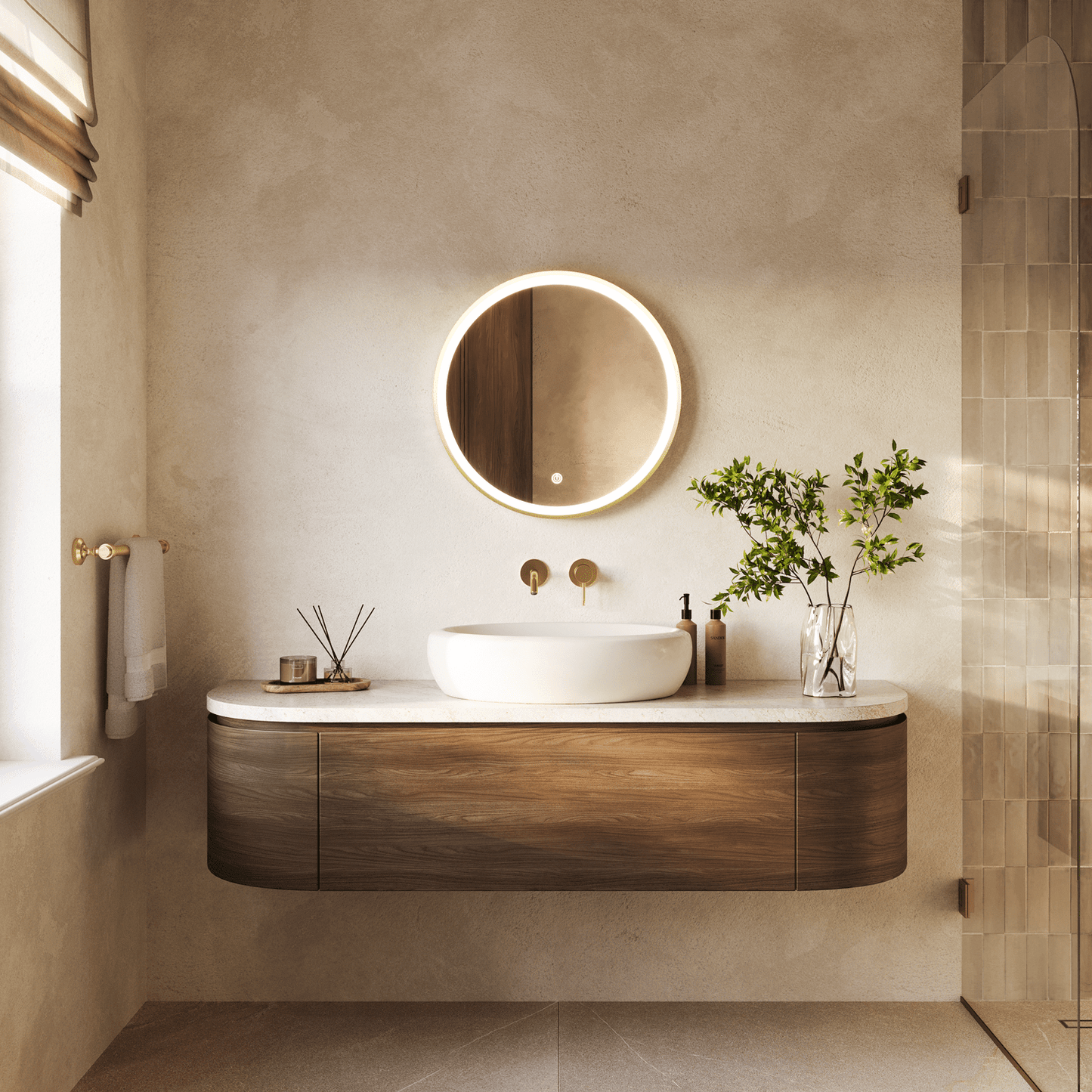 Miroir Rond LED London - 60 cm
