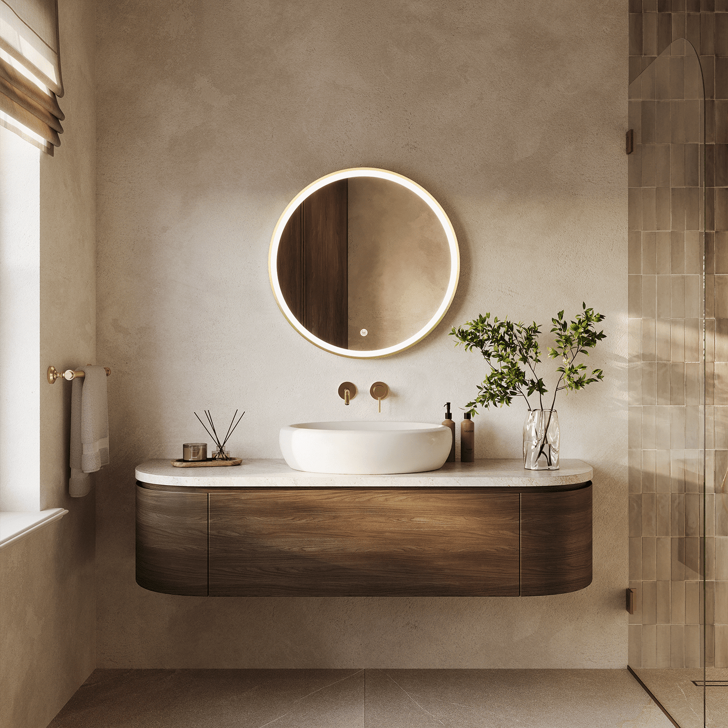 Miroir Rond LED Miami - 70 cm