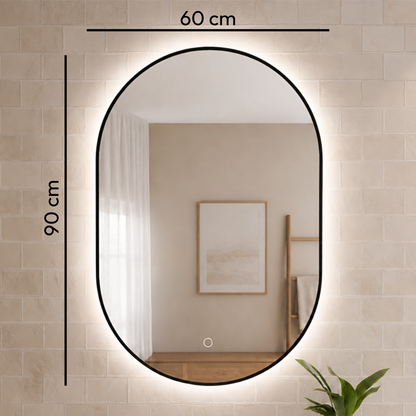 Miroir Ovale LED Tanger - 90 cm