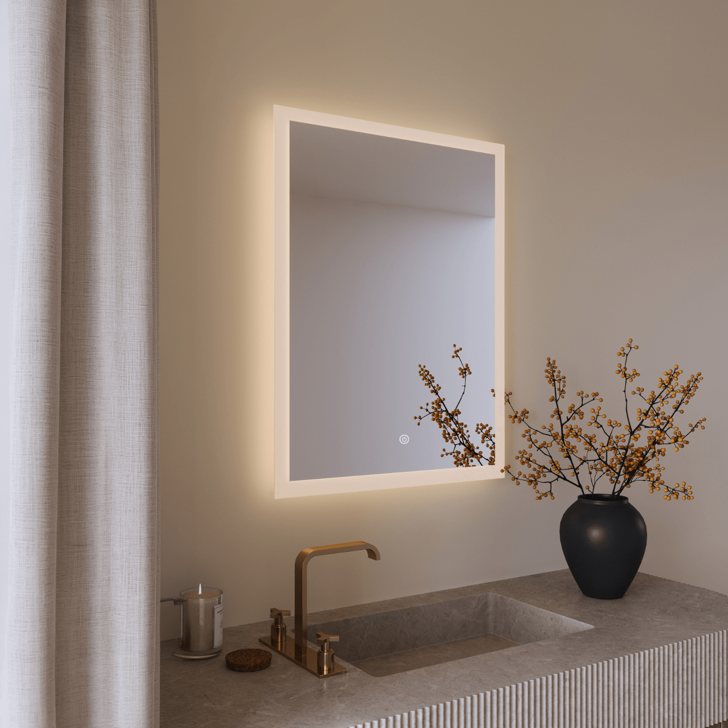 Miroir Rectangulaire LED Orlando - 80 cm