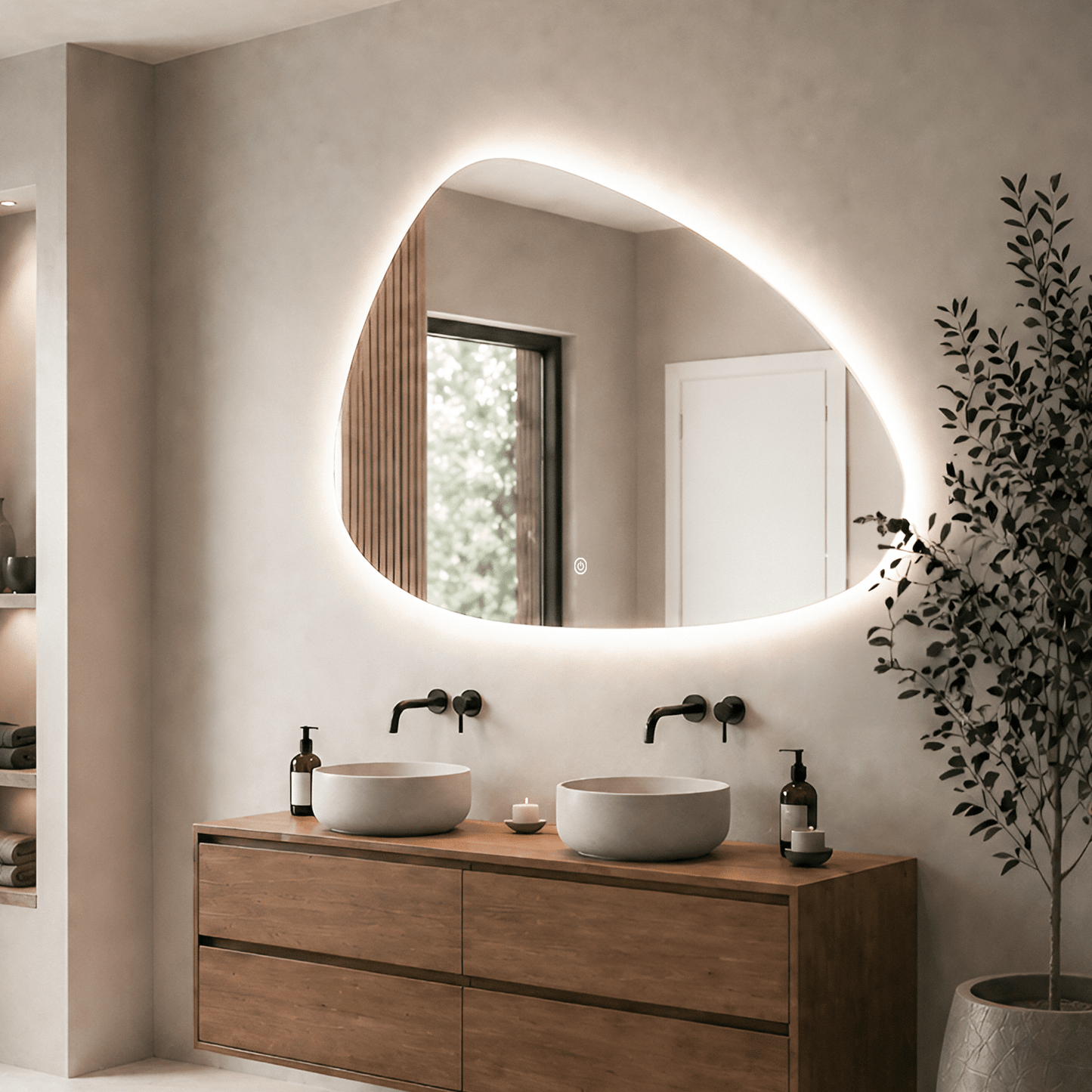 Miroir Asymétrique LED Alicante - 140 cm