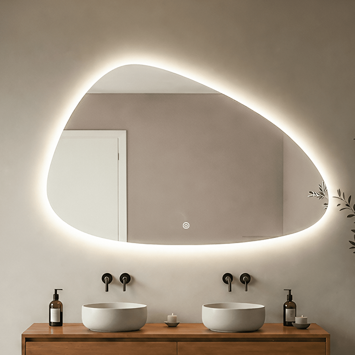 Miroir Asymétrique LED Alicante - 140 cm