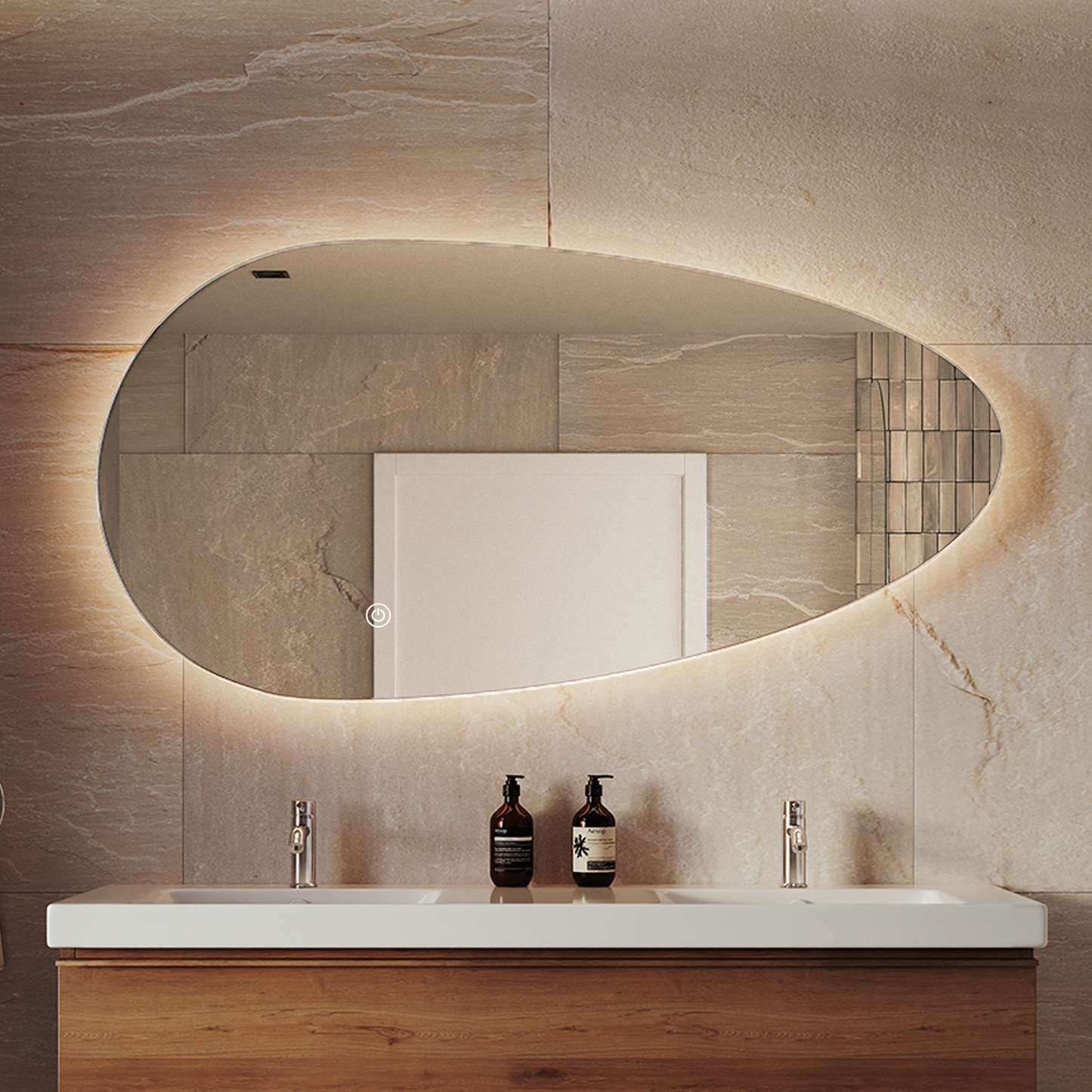Miroir Asymétrique LED Adana - 140 cm