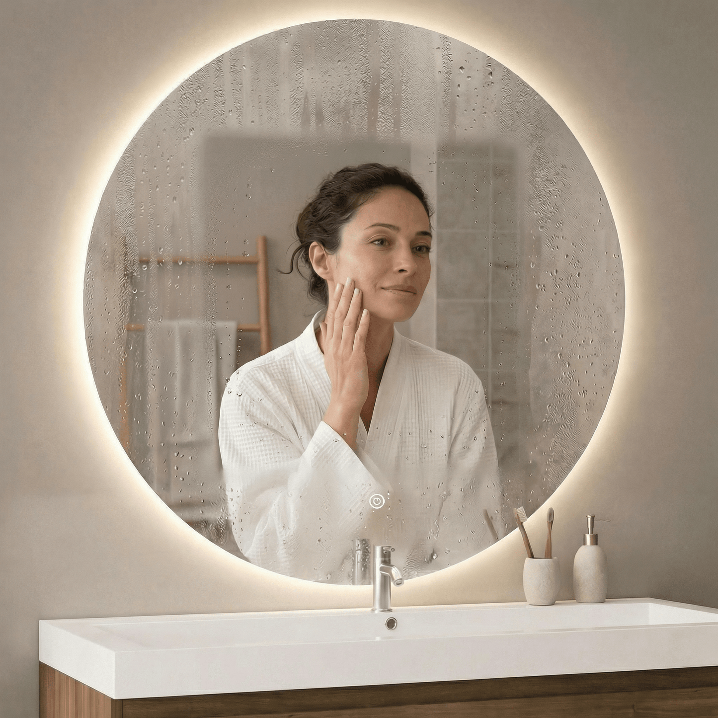 Miroir Rond LED Atlanta - 70 cm