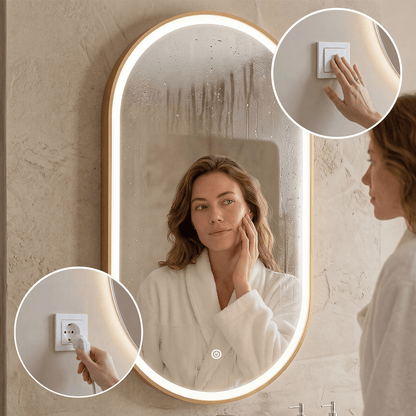 Miroir Ovale LED Berlin - 70 cm