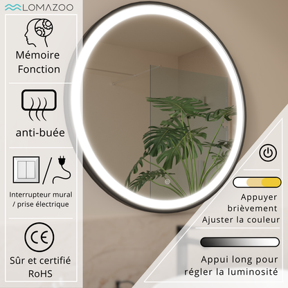 Miroir Rond LED Florence - 80 cm