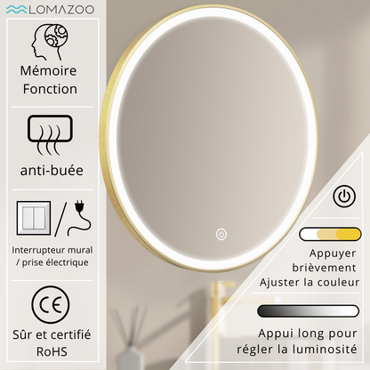 Miroir Rond LED London - 60 cm