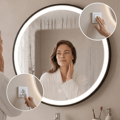 Miroir Rond LED Florence - 80 cm