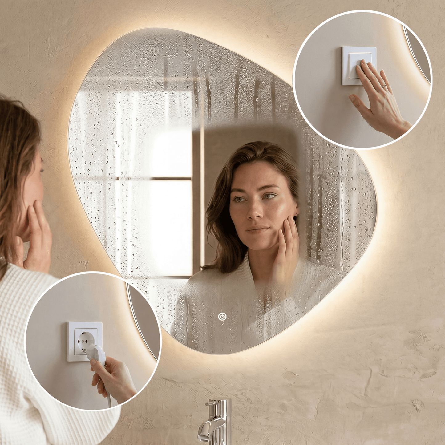 Miroir Asymétrique LED Geneva - 60 cm
