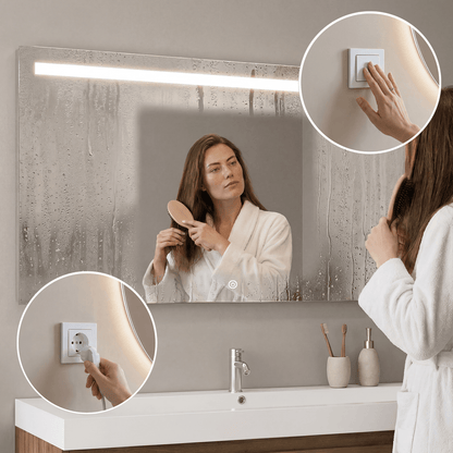 Miroir Rectangulaire LED Houston - 120 cm