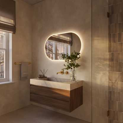 Miroir Ovale LED Genua - 100 cm