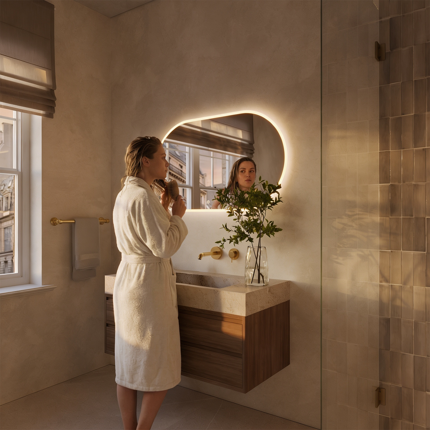 Miroir Ovale LED Genua - 100 cm