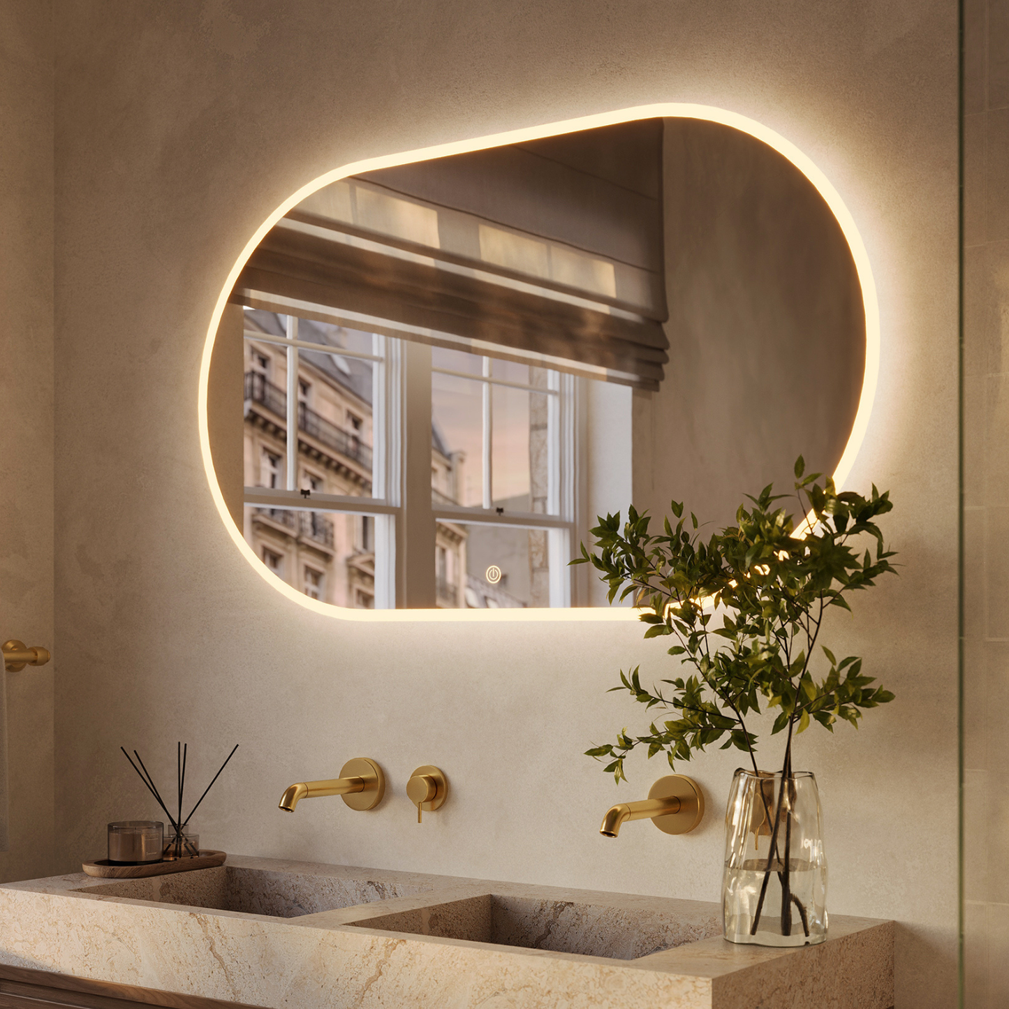 Miroir Ovale LED Genua - 120 cm