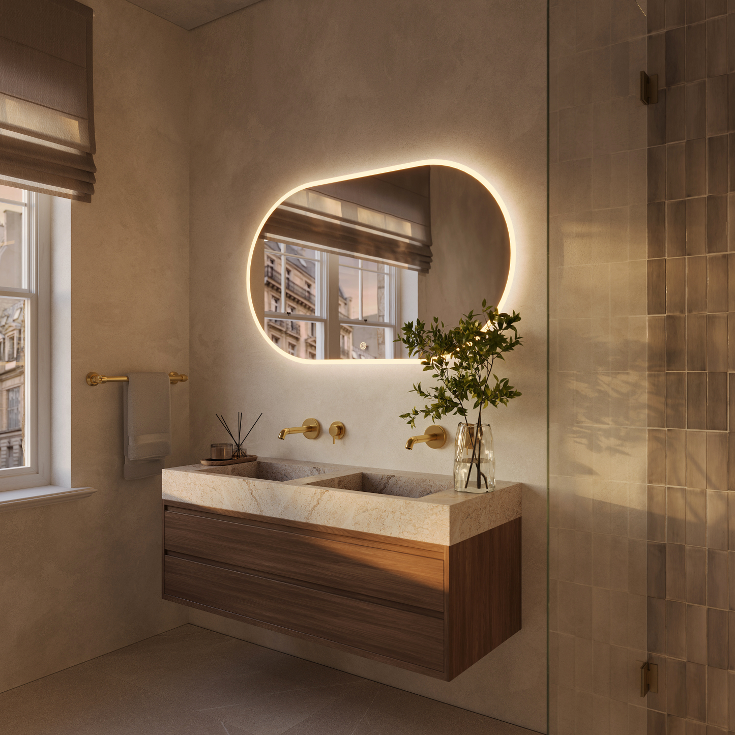 Miroir Ovale LED Genua - 120 cm
