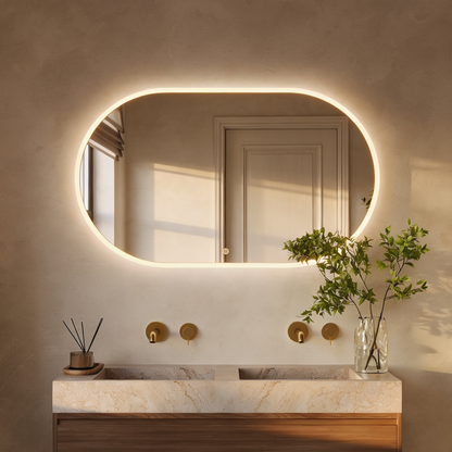 Miroir Ovale LED Genua - 120 cm