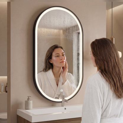 Miroir Ovale LED Leipzig - 90 cm