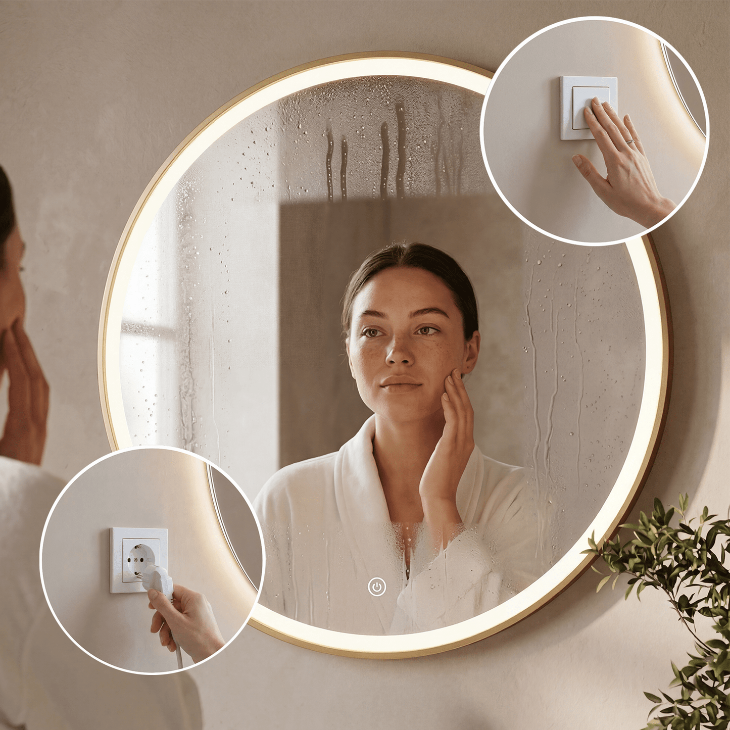 Miroir Rond LED Miami - 70 cm