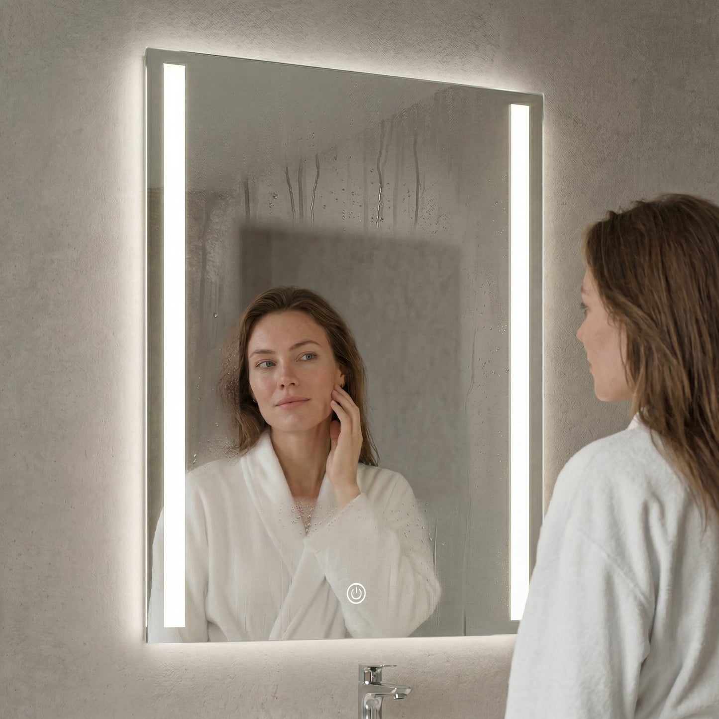 Miroir Rectangulaire LED Phoenix - 80 cm