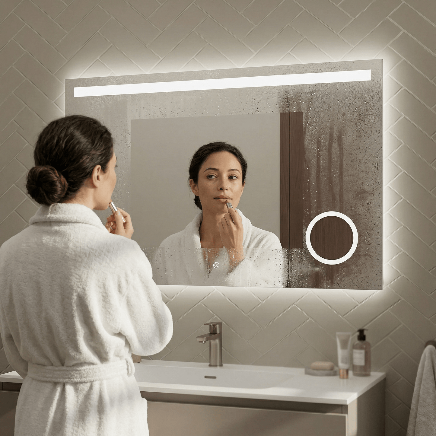 Miroir Rectangulaire LED Riviera - 100 cm