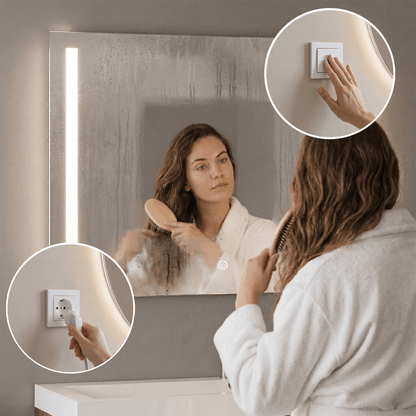 Miroir Rectangulaire LED Reyes - 80 cm