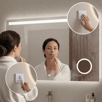 Miroir Rectangulaire LED Riviera - 100 cm