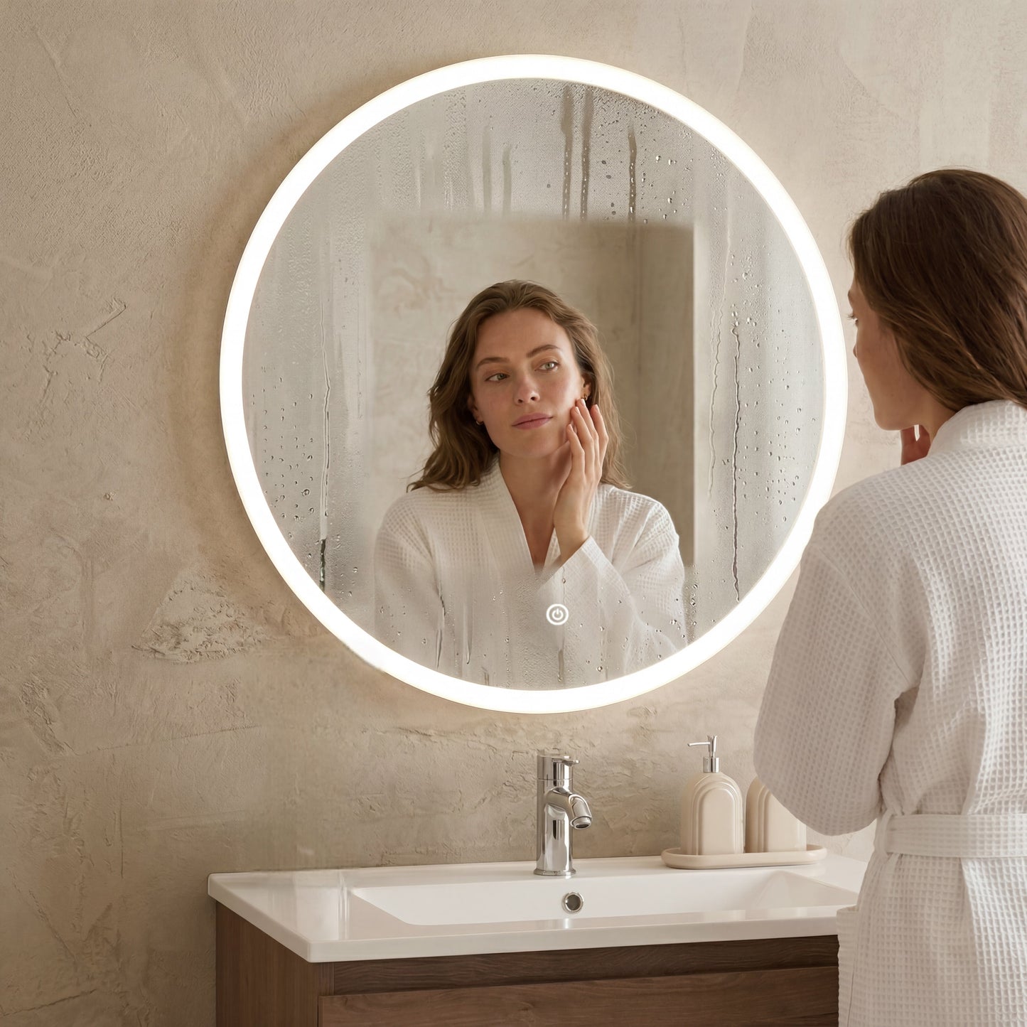 Miroir Rond LED Seattle - 60 cm