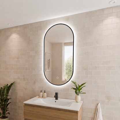 Miroir Ovale LED Tanger - 100 cm