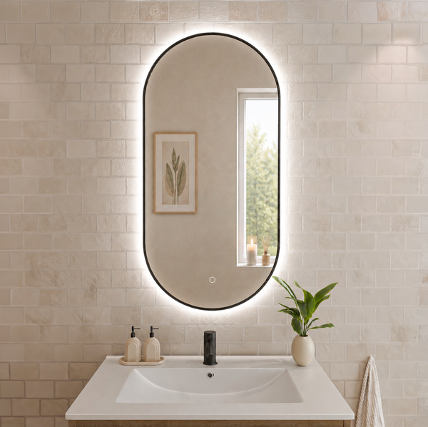 Miroir Ovale LED Tanger - 100 cm