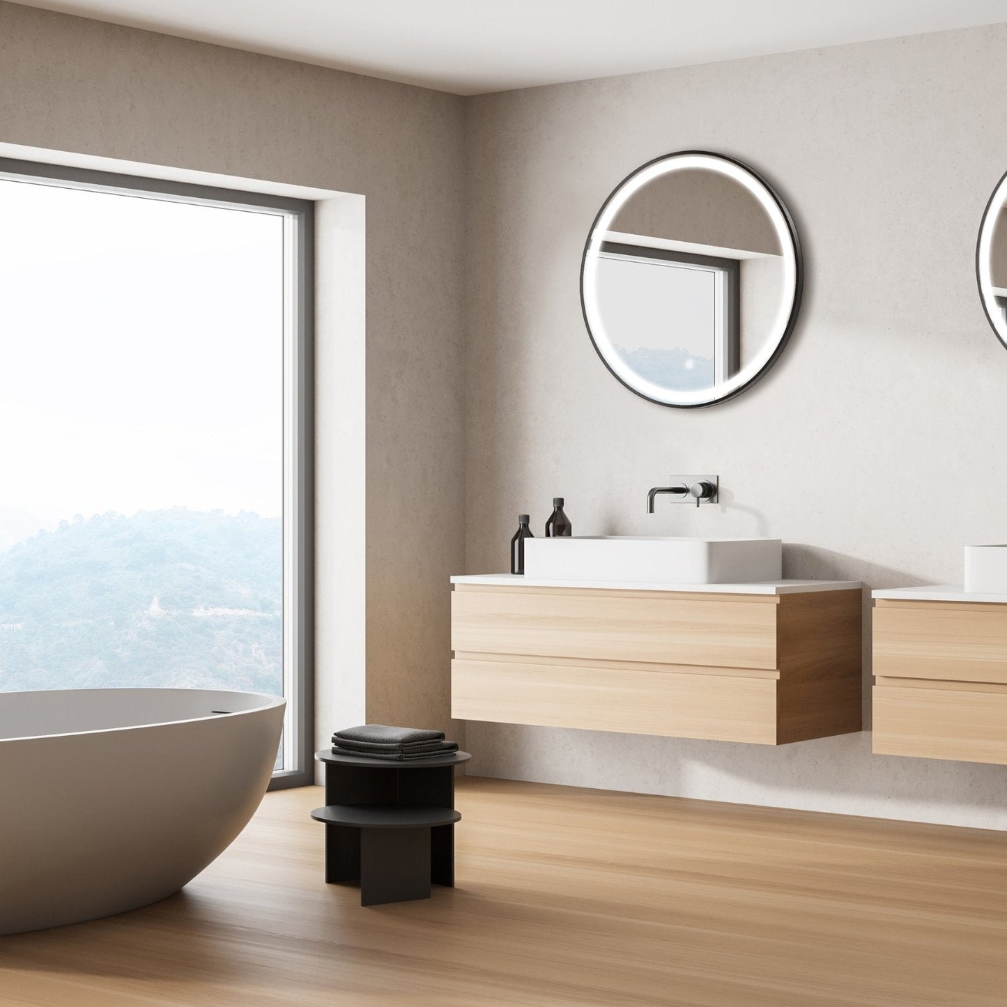 Miroir Rond LED Milano - 60 cm