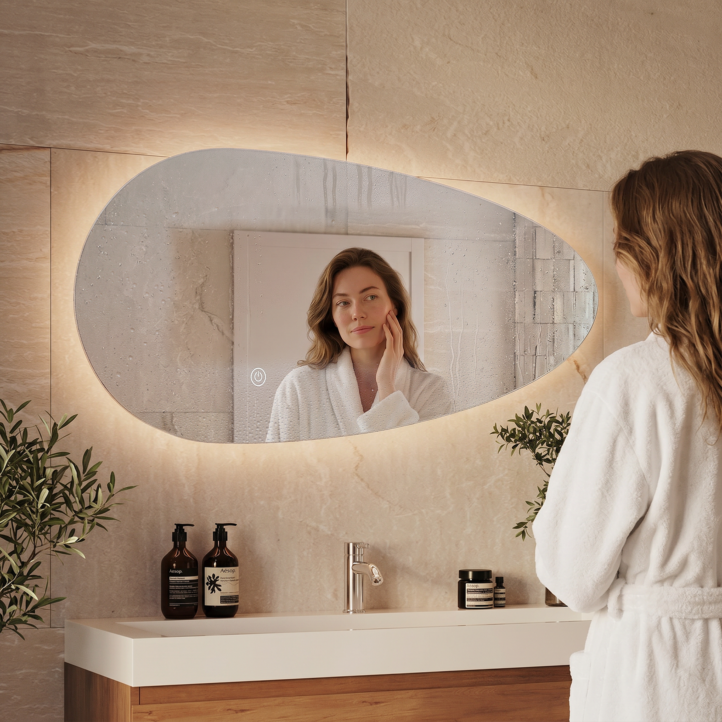 Miroir Asymétrique LED Adana - 100 cm