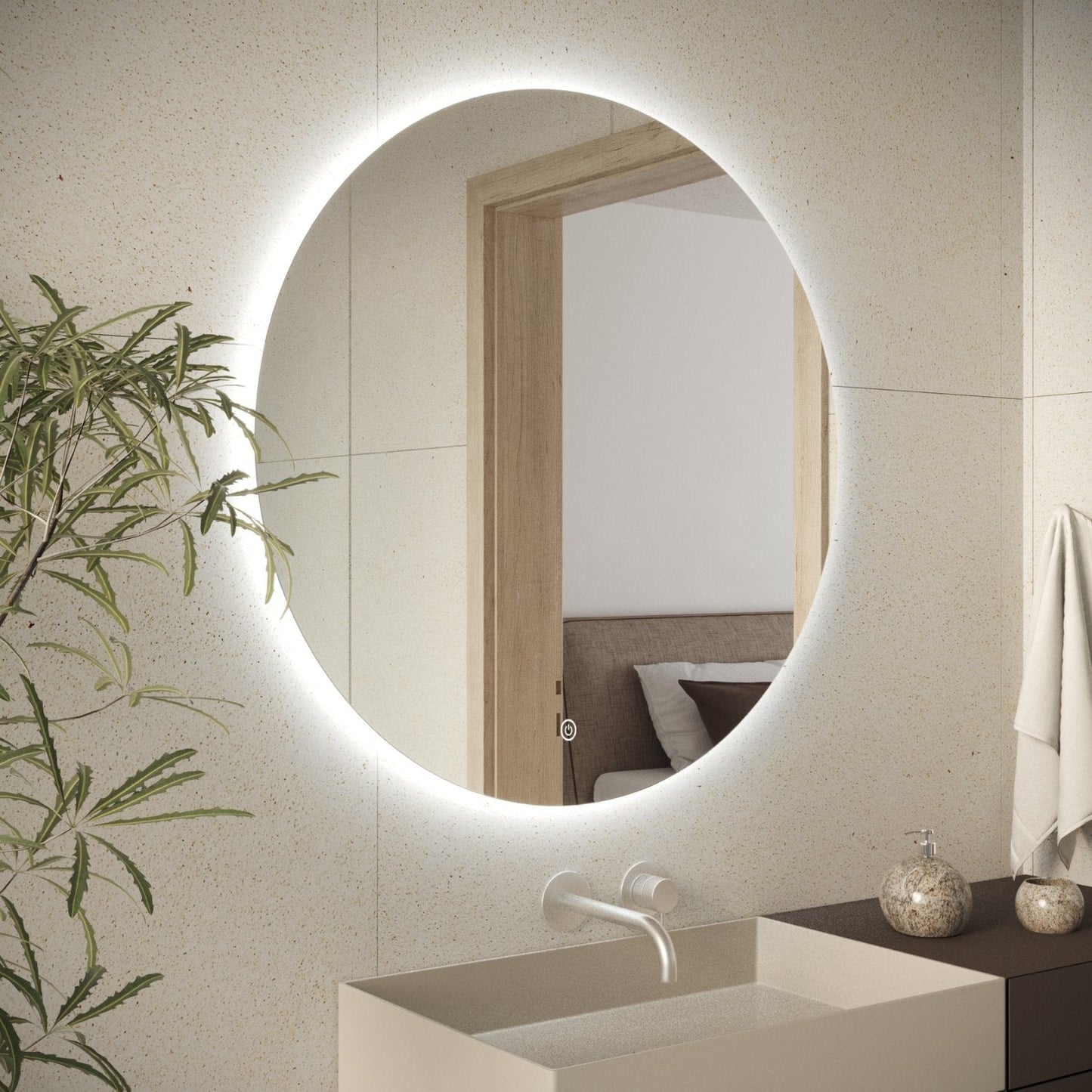 Miroir Rond LED Atlanta - 70 cm