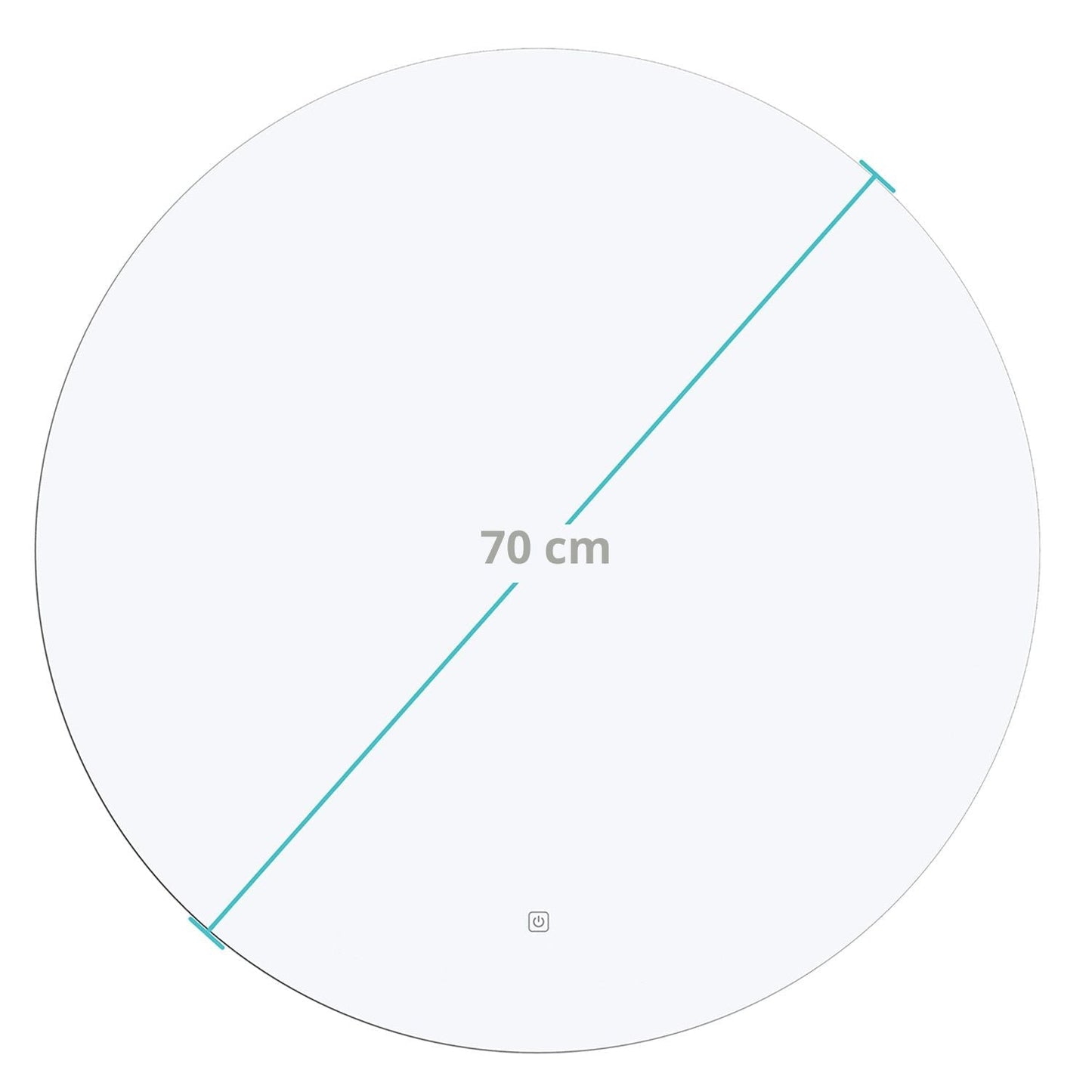 Miroir Rond LED Atlanta - 70 cm