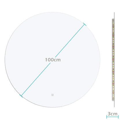 Miroir Rond LED Austin - 100 cm