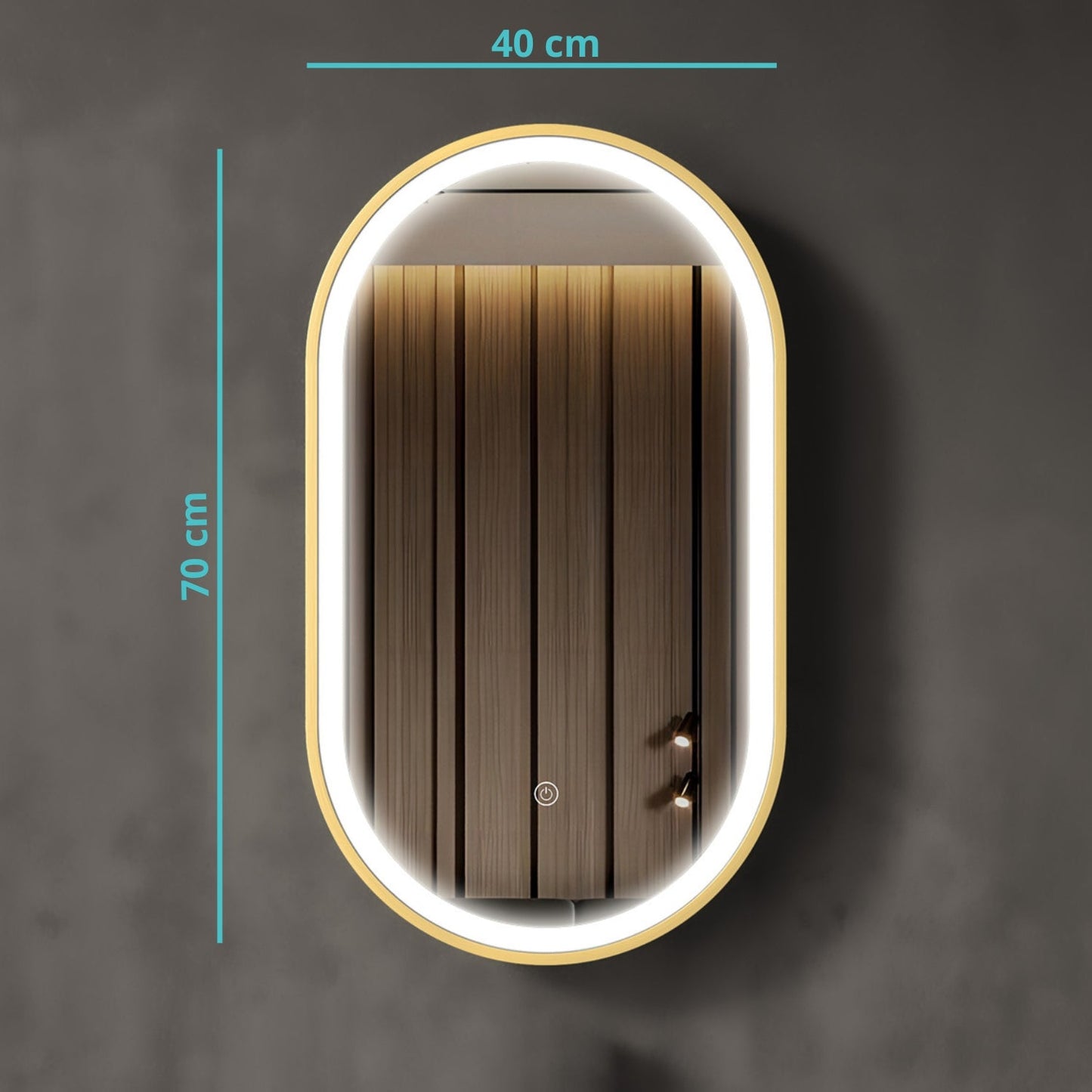 Miroir Ovale LED Berlin - 70 cm