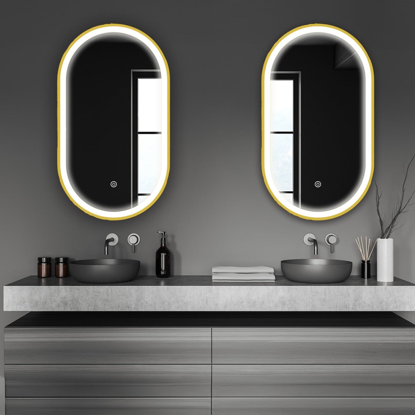 Miroir Ovale LED Berlin - 70 cm