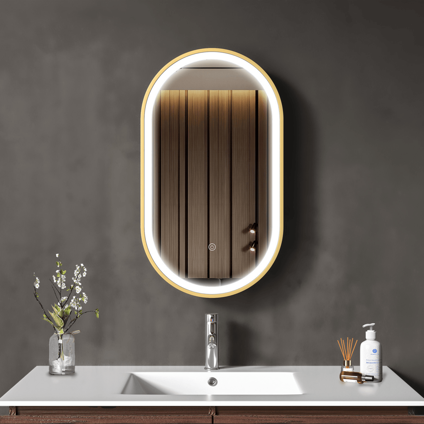 Miroir Ovale LED Berlin - 70 cm