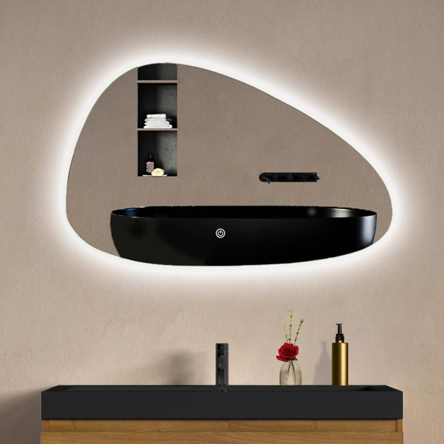 Miroir Asymétrique LED Bilbao - 80 cm