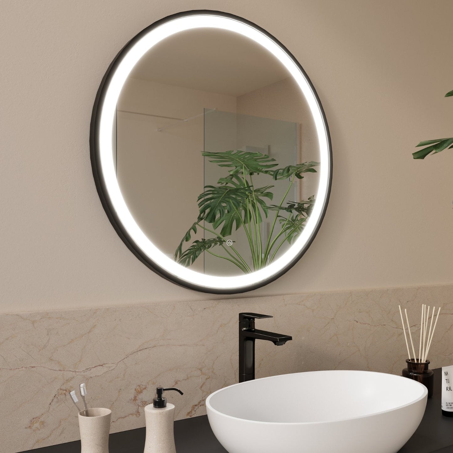 Miroir Rond LED Bologna - 70 cm