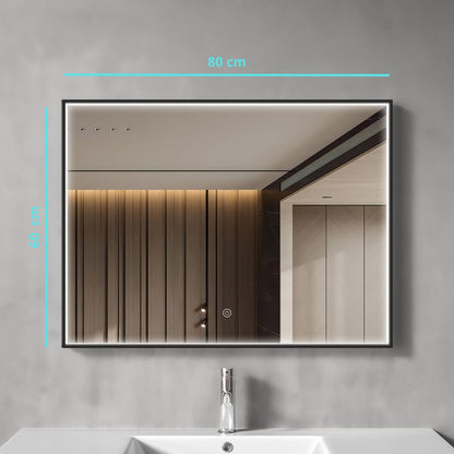 Miroir Rectangulaire LED Bordeaux - 80 cm