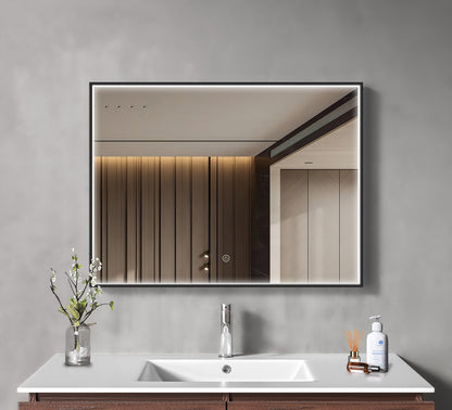 Miroir Rectangulaire LED Bordeaux - 80 cm