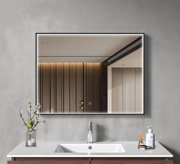 Miroir Rectangulaire LED Bordeaux - 80 cm