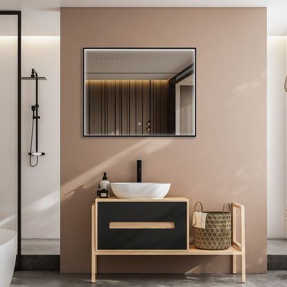 Miroir Rectangulaire LED Bordeaux - 80 cm