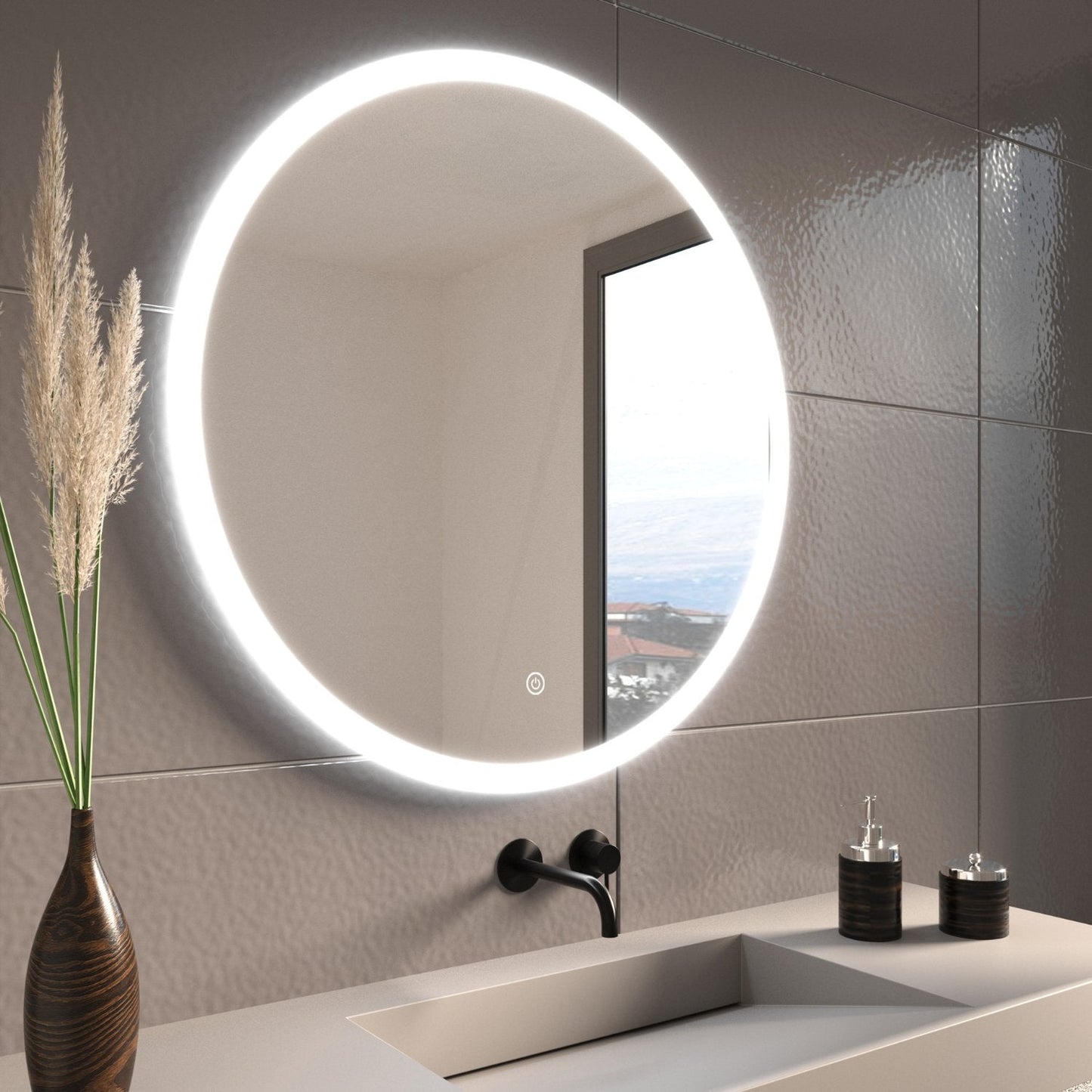 Miroir Rond LED Boston - 80 cm