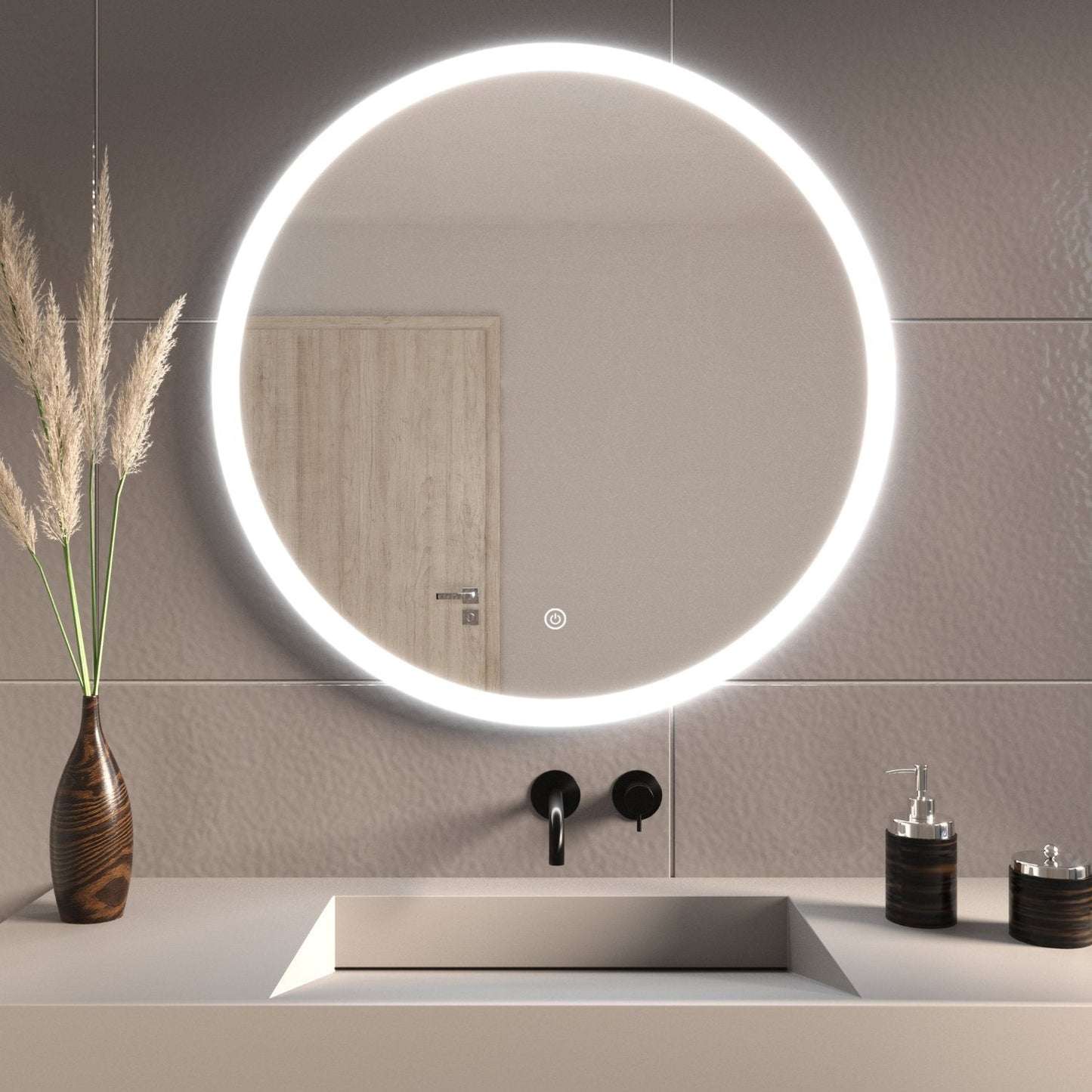 Miroir Rond LED Boston - 80 cm