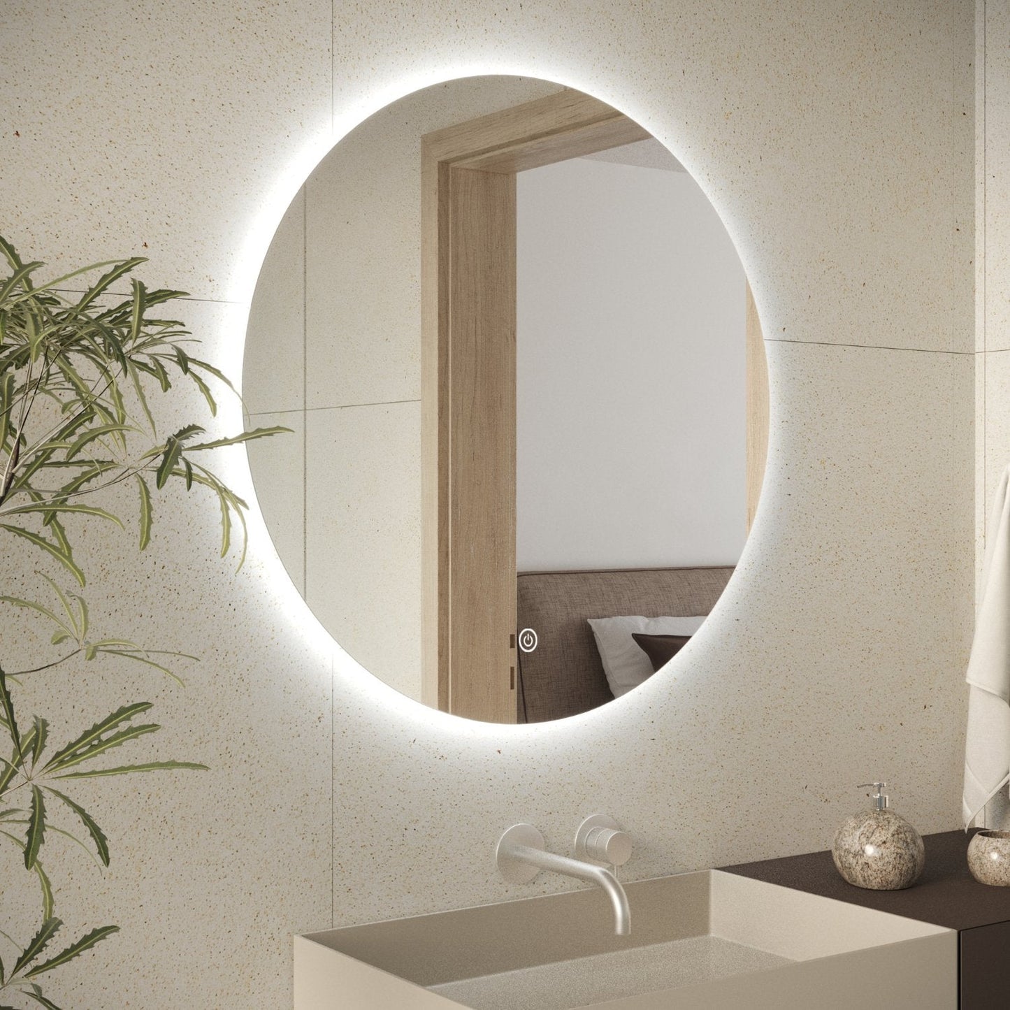 Miroir Rond LED Chicago - 60 cm