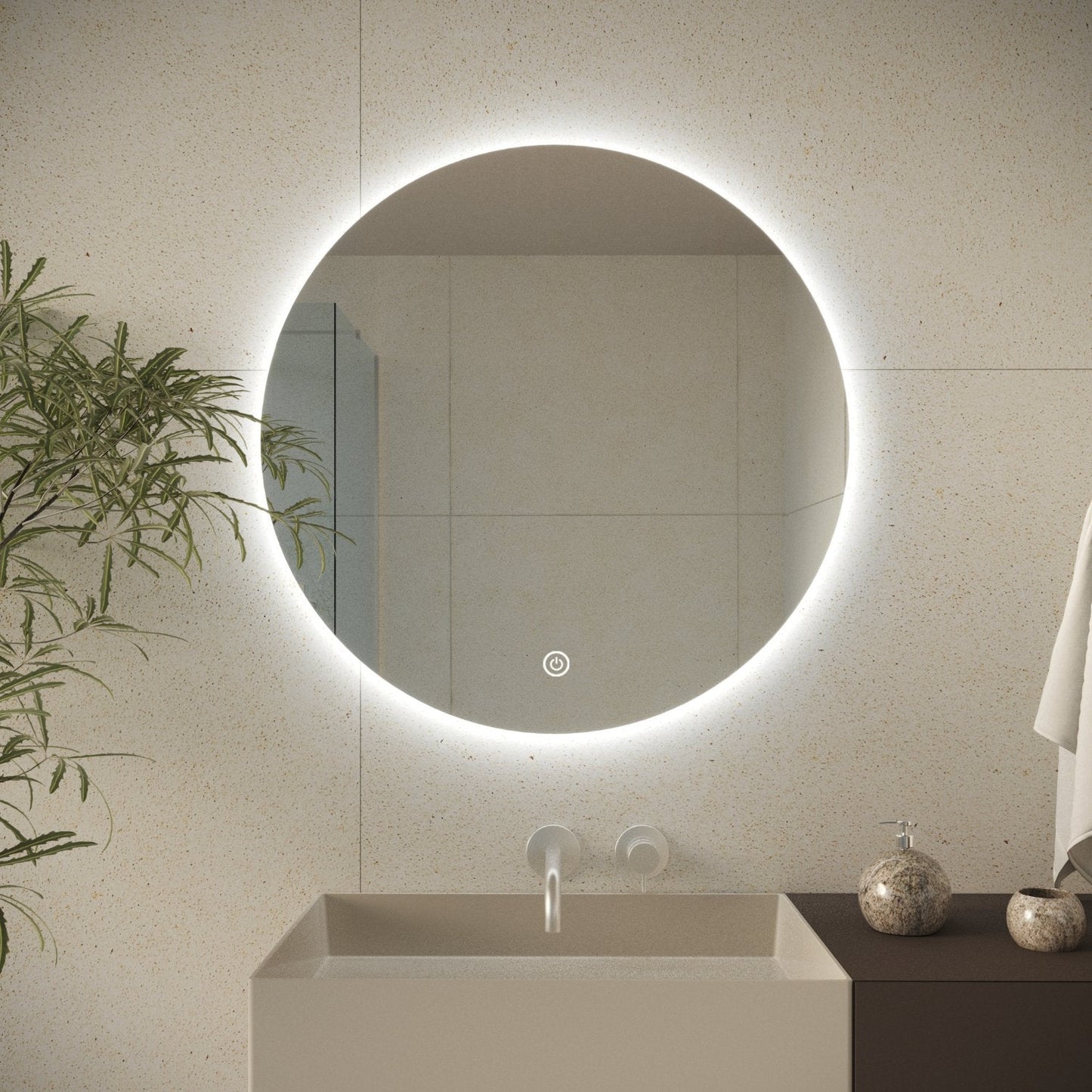 Miroir Rond LED Chicago - 60 cm