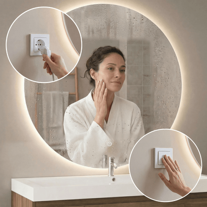 Miroir Rond LED Chicago - 60 cm
