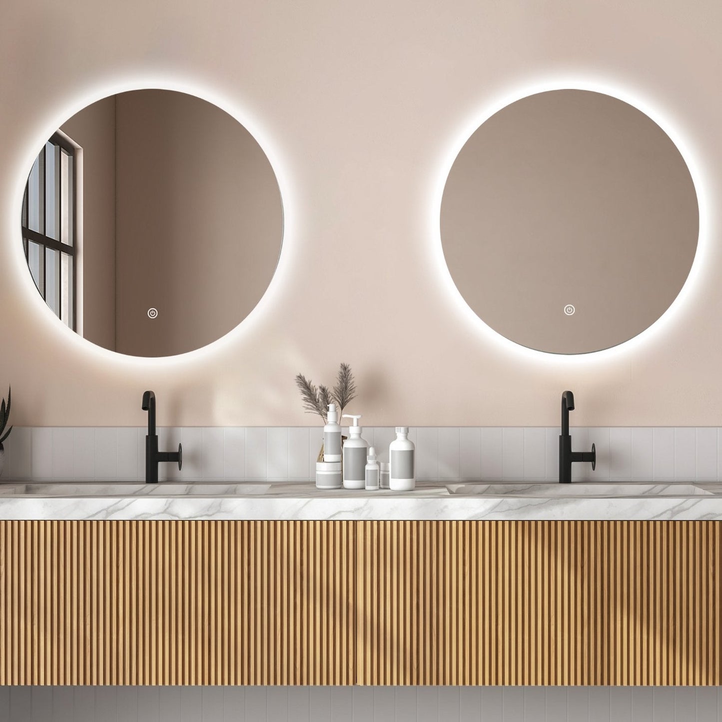 Miroir Rond LED Dallas - 80 cm