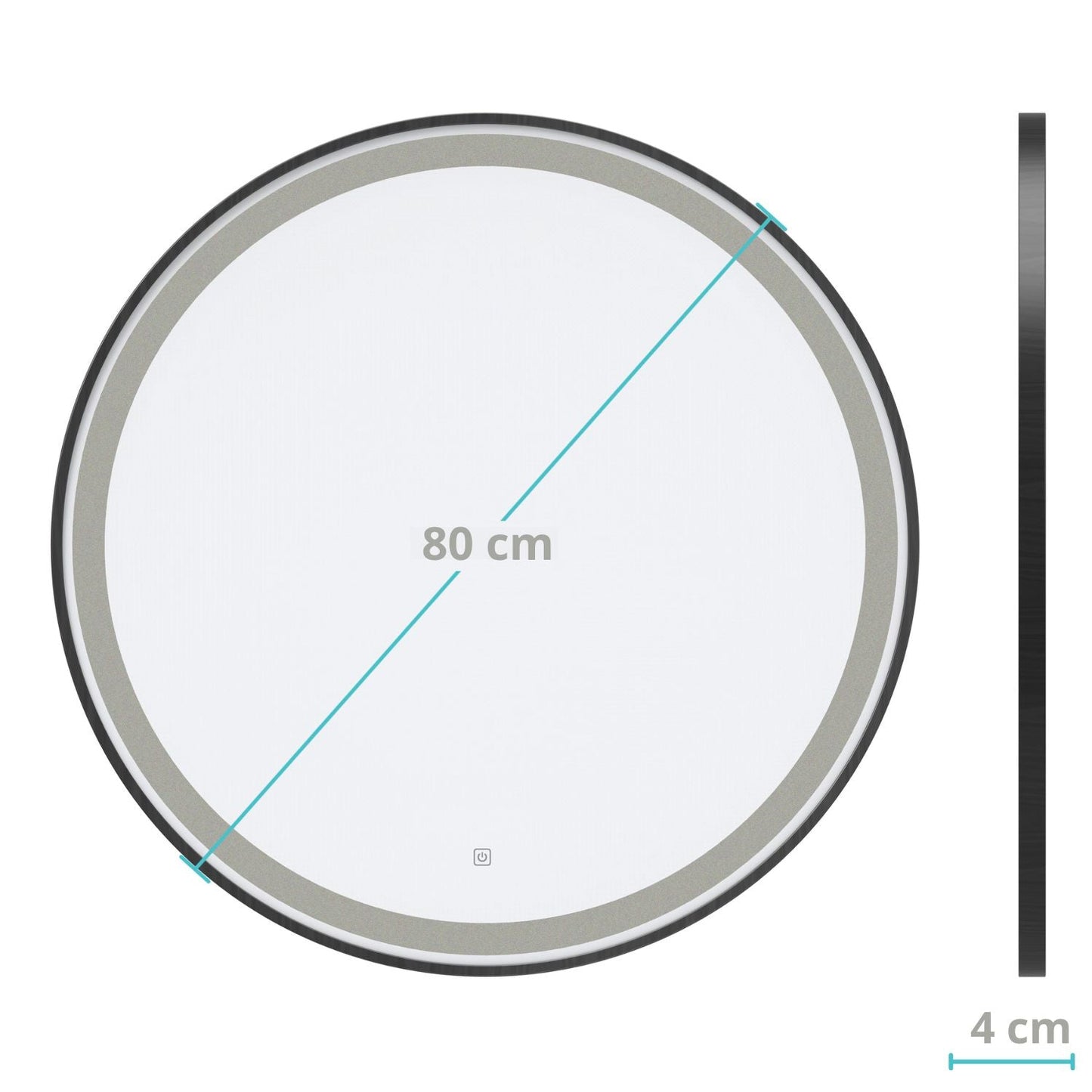 Miroir Rond LED Florence - 80 cm